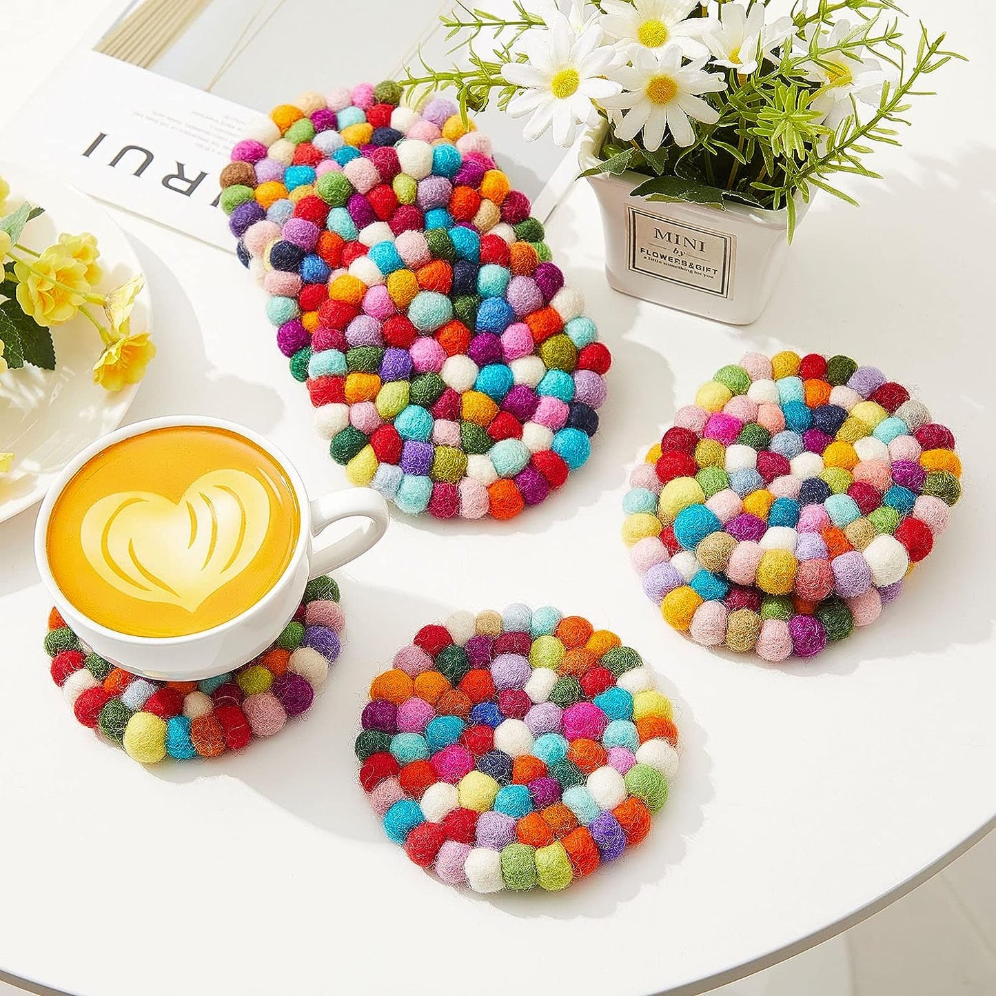 Wool Felted Cushion for Small Singing Bowl 4"