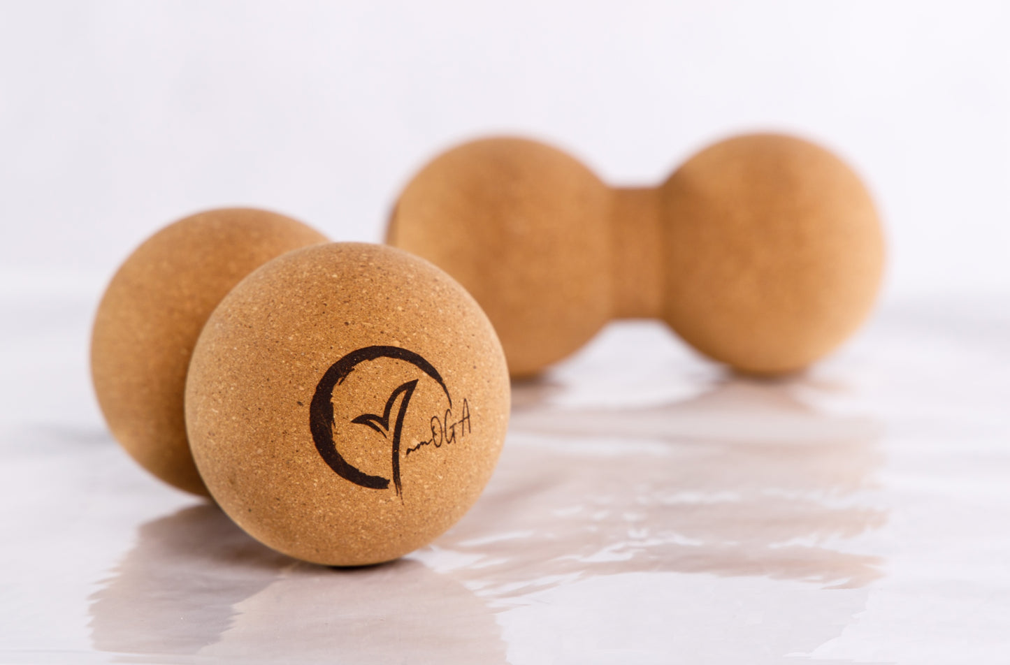 🧡 YamOGA Cork Peanut Massage Balls — Natural Body Alignment & Release